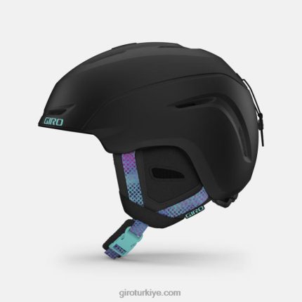 4P62R1168 Giro kadınlar avara kask mat siyah krom nokta