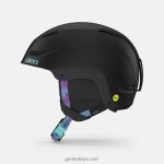 4P62R1179 Giro kadınlar ceva mips kask mat siyah krom nokta