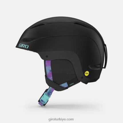 4P62R1179 Giro kadınlar ceva mips kask mat siyah krom nokta