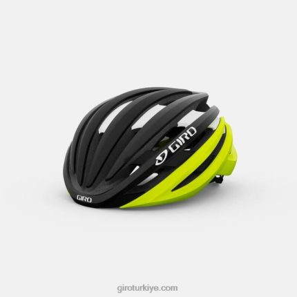 4P62R117 Giro üniseks cüruf mips kask siyah solma/vurgu sarı