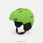 4P62R1454 Giro çocuklar neo jr. mips kask mat parlak yeşil - Görsel 2