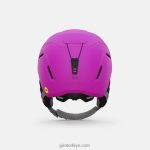4P62R1455 Giro çocuklar neo jr. mips kask mat parlak pembe - Görsel 5