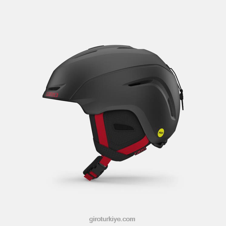 4P62R1457 Giro çocuklar neo jr. mips kask mat grafit/parlak kırmızı - Görsel 1