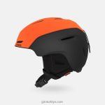 4P62R1476 Giro çocuklar neo jr. kask mat parlak turuncu/siyah