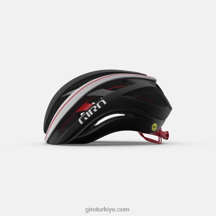 4P62R268 Giro üniseks eter küresel kask mat siyah/beyaz/parlak kırmızı - Görsel 2