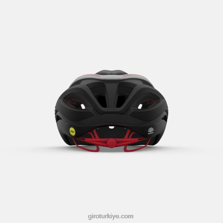 4P62R268 Giro üniseks eter küresel kask mat siyah/beyaz/parlak kırmızı - Görsel 4