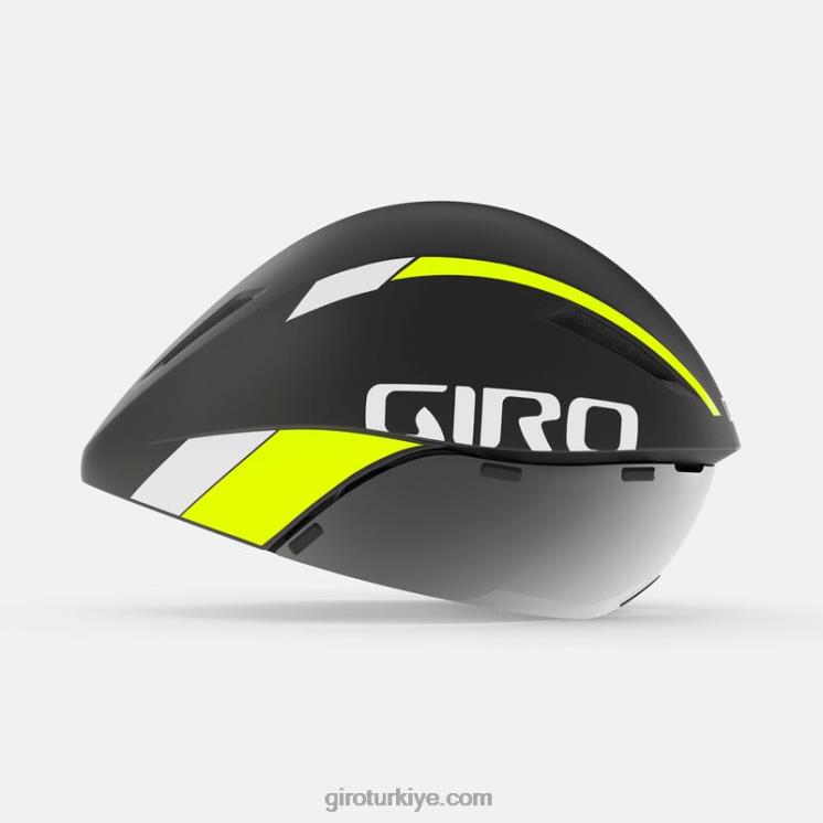 4P62R33 Giro üniseks aerohead mips kaskı mat siyah soluk/vurgulu sarı - Görsel 3