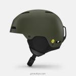 4P62R361 Giro erkekler çıkıntı mips kask mat iz yeşil