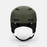 4P62R377 Giro erkekler çıkıntılı kask mat iz yeşil - Görsel 3