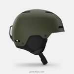4P62R377 Giro erkekler çıkıntılı kask mat iz yeşil - Görsel 4
