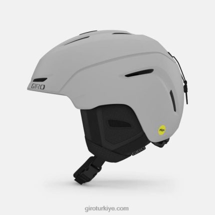 4P62R404 Giro erkekler neo mips kask mat açık gri
