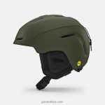 4P62R405 Giro erkekler neo mips kask mat iz yeşil