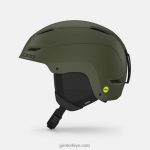4P62R448 Giro erkekler oran mips kask mat iz yeşil