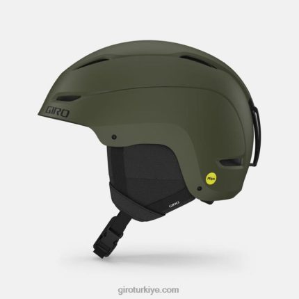 4P62R448 Giro erkekler oran mips kask mat iz yeşil