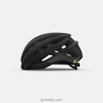 4P62R635 Giro üniseks agilis mips kask mat siyah solmaya - Görsel 2