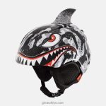 4P62R1022 Giro çocuklar fırlatma artı kask siyah/gri kaplan köpekbalığı