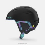 4P62R1144 Giro kadınlar envi küresel kask mat siyah krom nokta