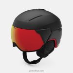 4P62R306 Giro erkekler yörünge küresel kask mat grafit/kırmızı - Görsel 2