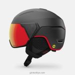 4P62R306 Giro erkekler yörünge küresel kask mat grafit/kırmızı