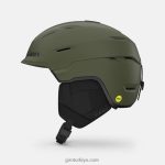 4P62R317 Giro erkekler tor küresel kask mat iz yeşil
