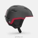 4P62R351 Giro erkekler ızgara küresel kask mat grafit/kırmızı - Görsel 4