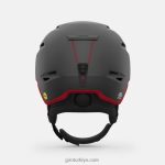 4P62R351 Giro erkekler ızgara küresel kask mat grafit/kırmızı - Görsel 5